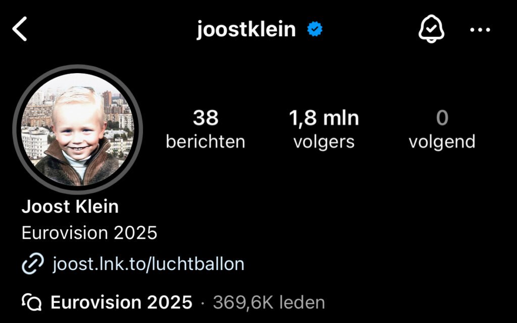 Joost Klein Instagram
